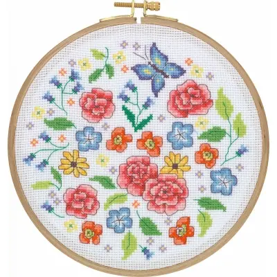 Tuva Cross Stitch Kit With Wooden Hoop CCS11